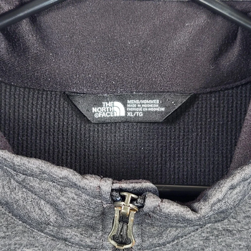 The North Face Vest Mens XL Gray Softshell Fleece Full Zip Outdoor NF0A3LGZ